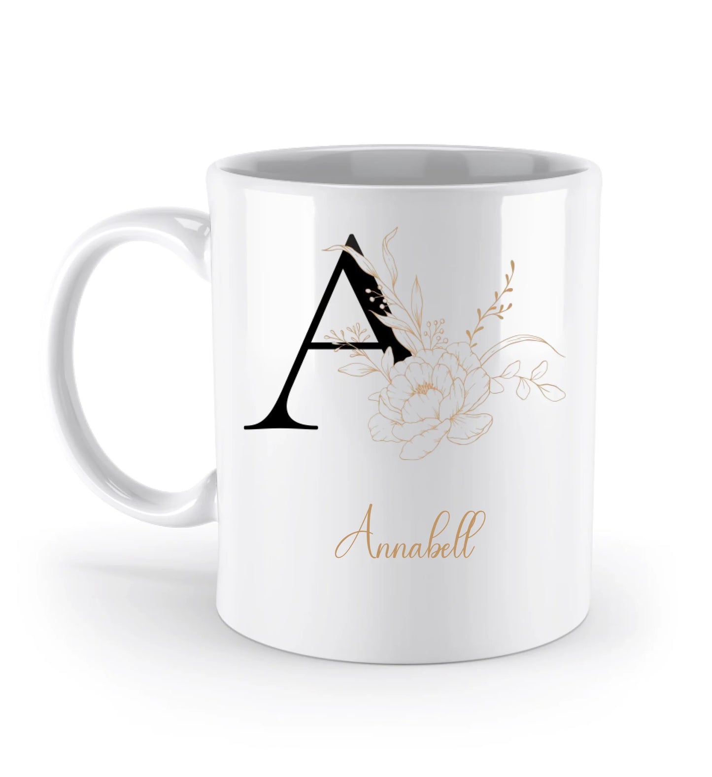 Tasse klassisch personalisierbar - Buchstabe