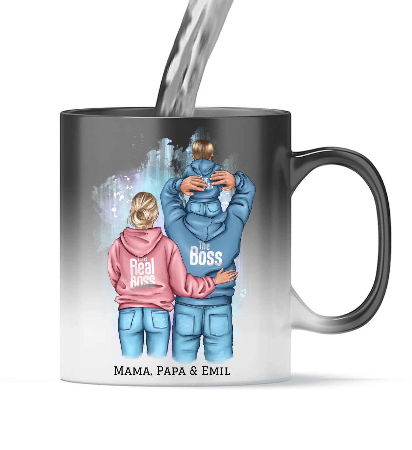 Tasse personalisierbar - Familie/Papa Kind auf den Schultern