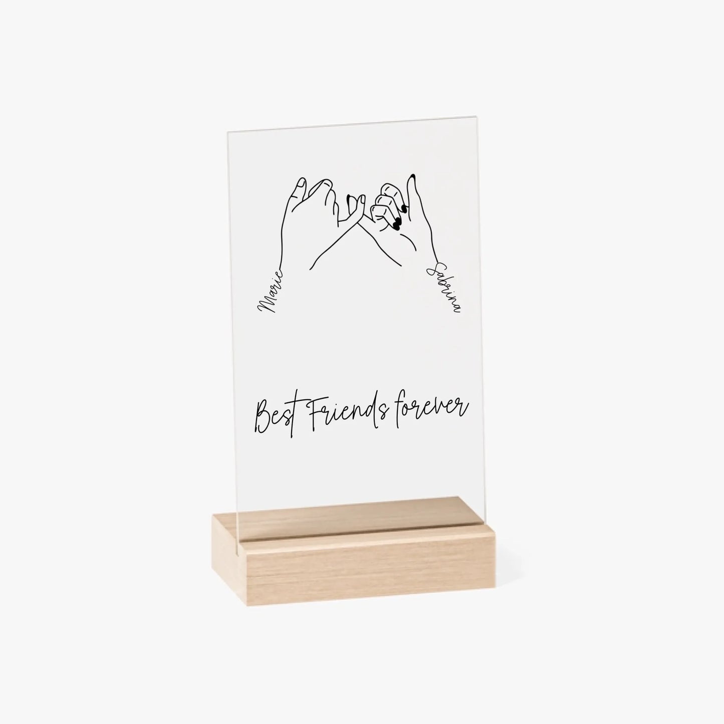 Acrylaufsteller personalisierbar - Besties