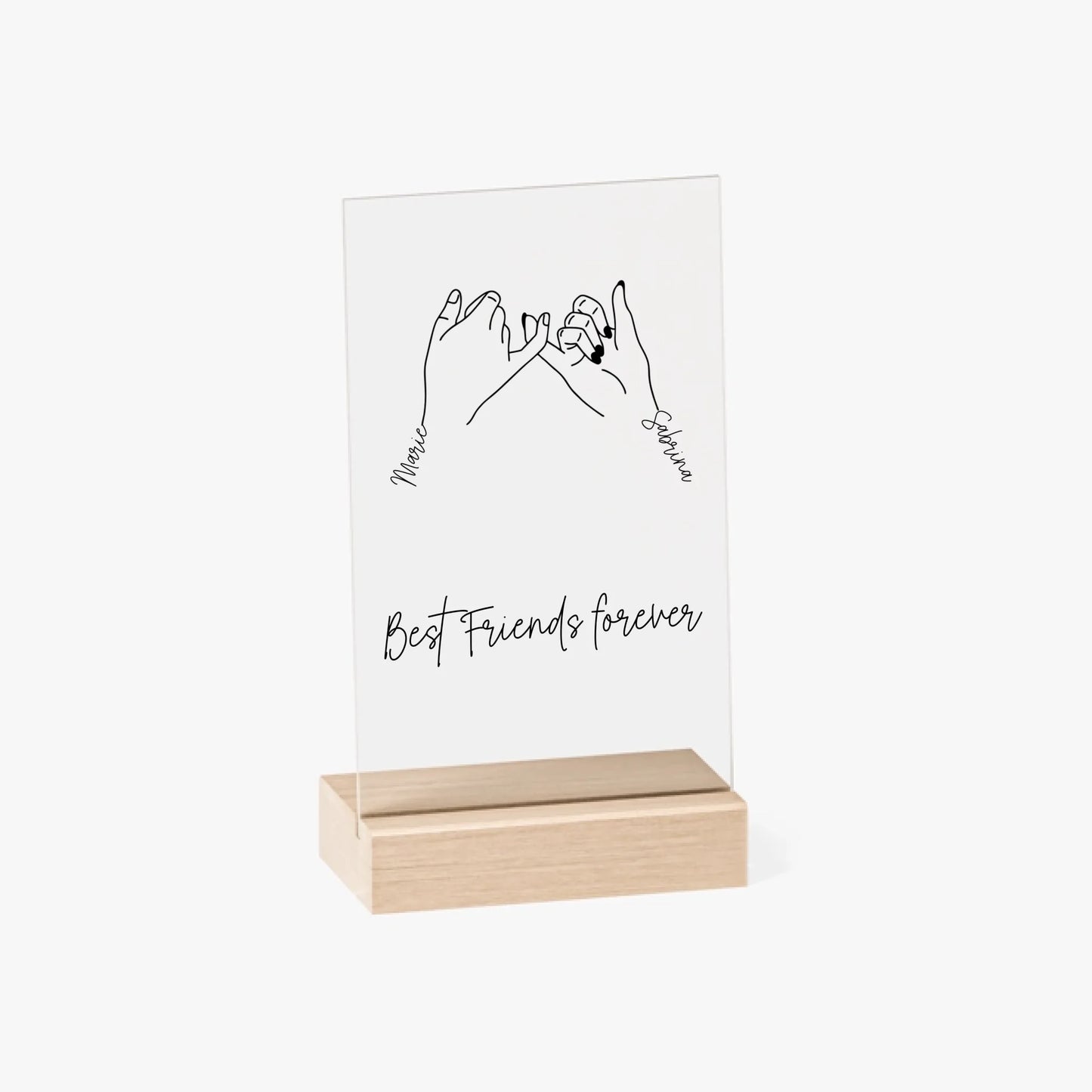 Acrylaufsteller personalisierbar - Besties