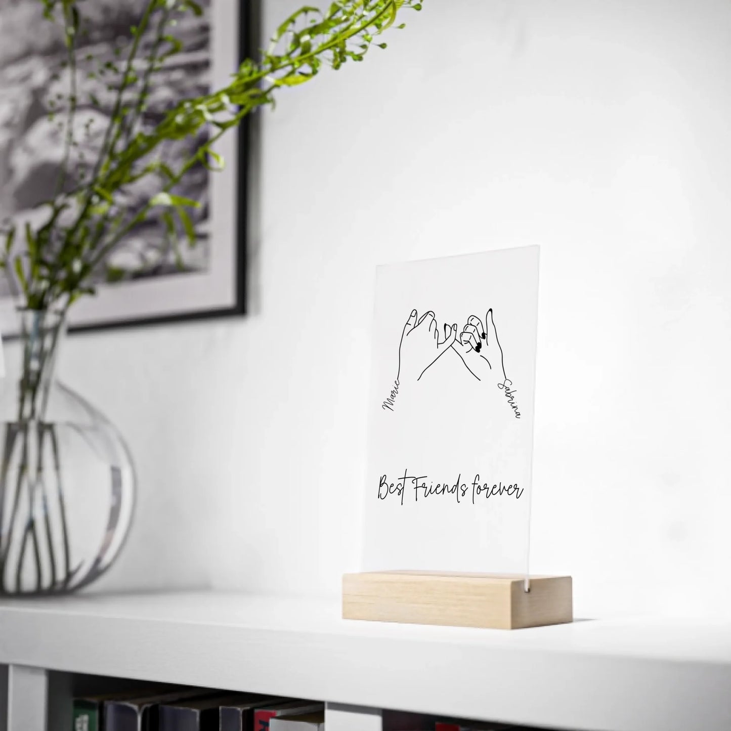 Acrylaufsteller personalisierbar - Besties