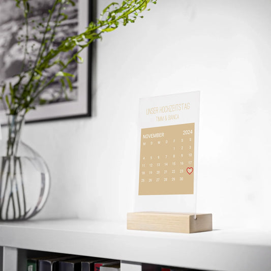 Acrylaufsteller personalisierbar - Kalender