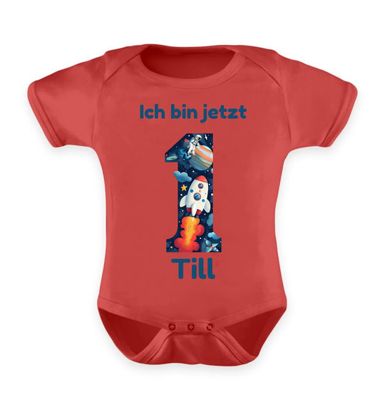 Babybody personalisierbar - Weltall-Zahlen