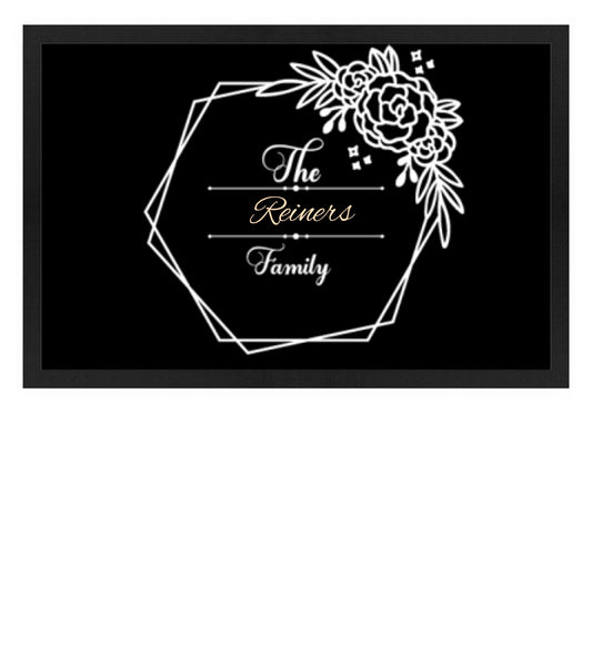 Fußmatte personalisierbar - Monogram rund