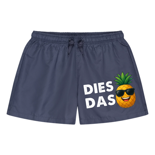 Badehose personalisierbar - Dies Das Ananas