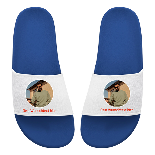 Badelatschen Unisex personalisierbar - Foto und Wunschtext