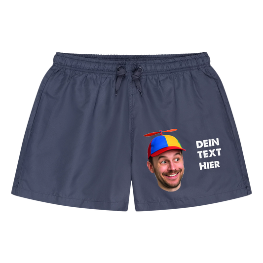 Badehose personalisierbar - Dein Foto + Wunschtext