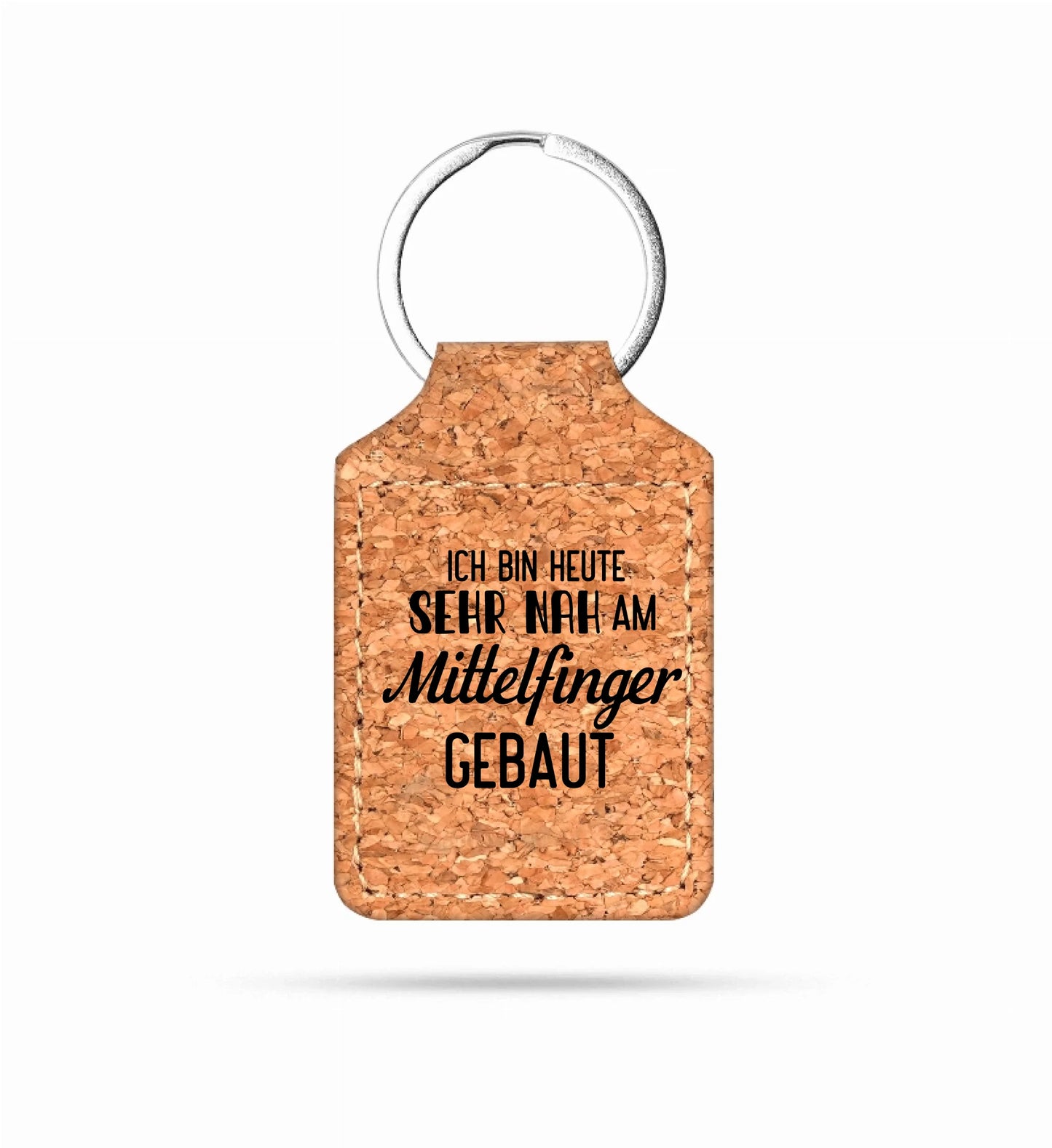 Schlüsselanhänger Kork eckig verschiedene Motive - lustig