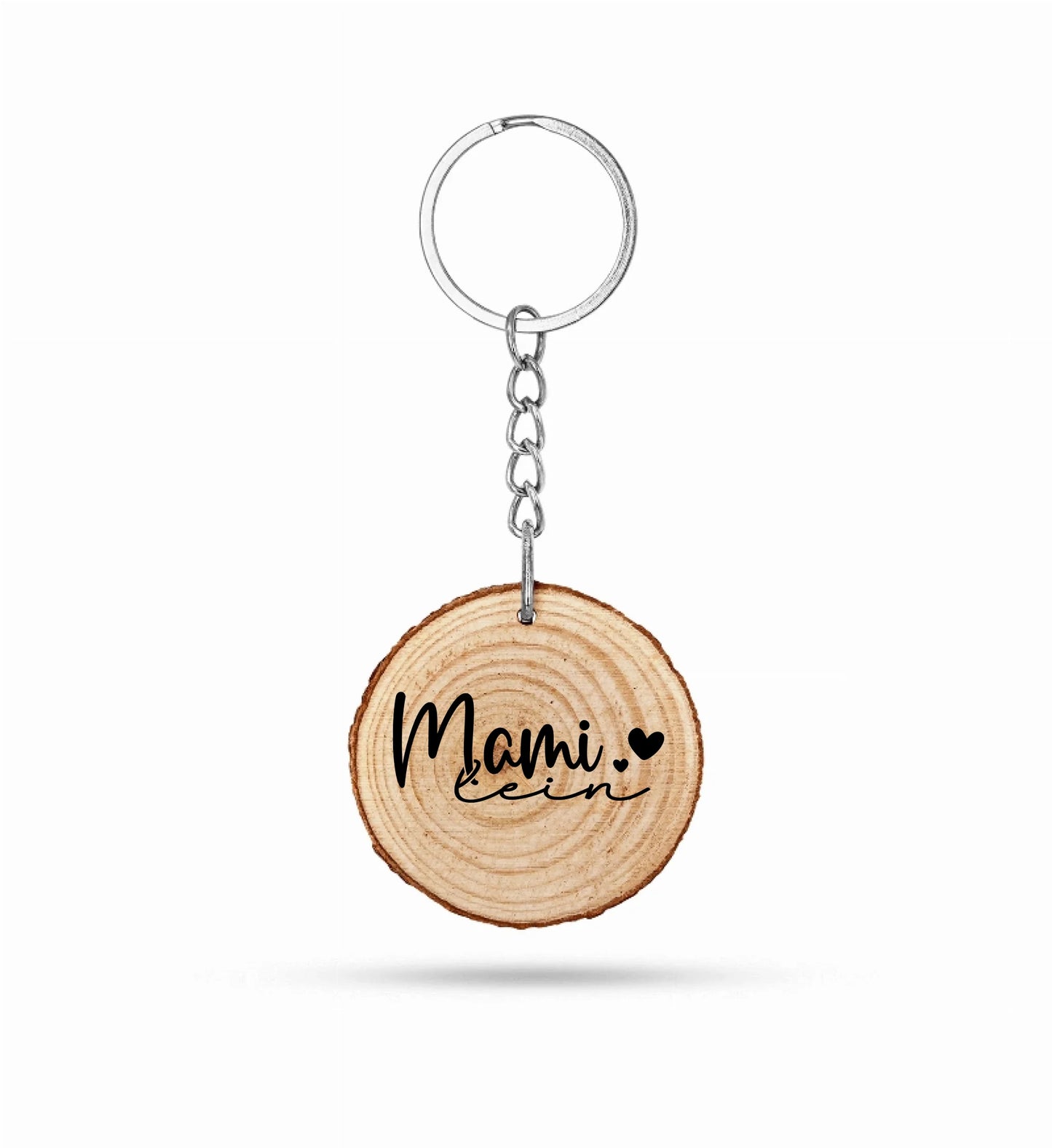 Schlüsselanhänger Holz rund Motivauswahl - Mama