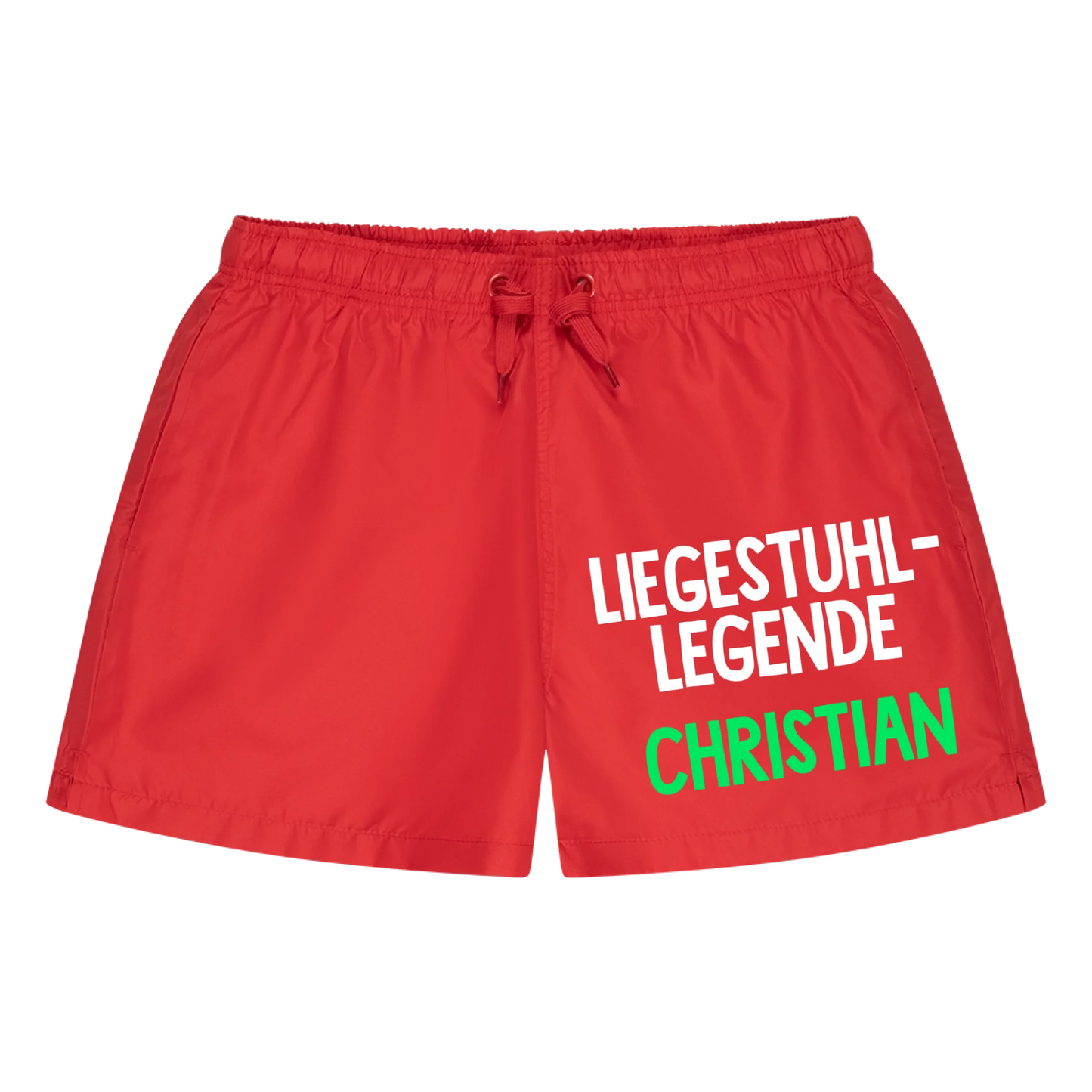 Badehose personalisierbar - Liegestuhl-Legende