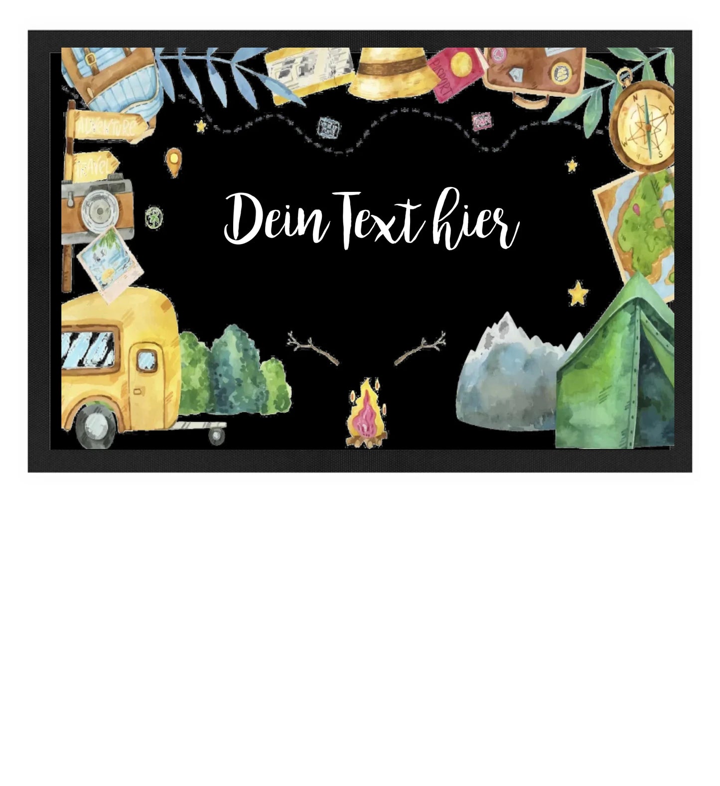 Fußmatte personalisierbar - camping