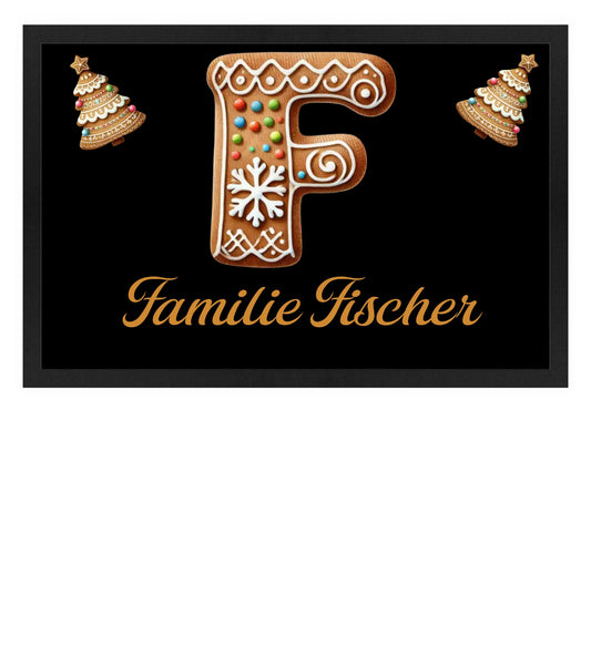 Fußmatte personalisierbar versch. Buchstaben - Lebkuchenbuchstabe
