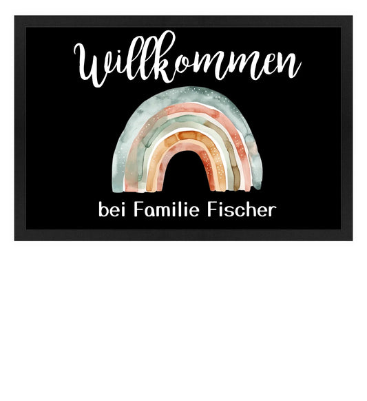 Fußmatte personalisierbar versch. Varianten - Regenbogen