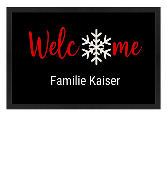 Fußmatte personalisierbar - Schneeflocke