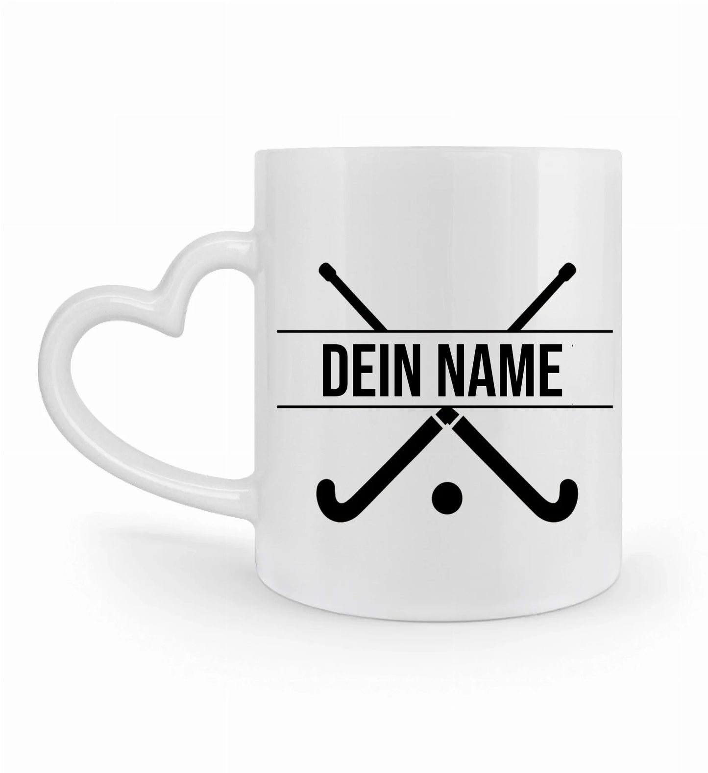 Tasse personalisierbar - Hockeyschläger gekreuzt
