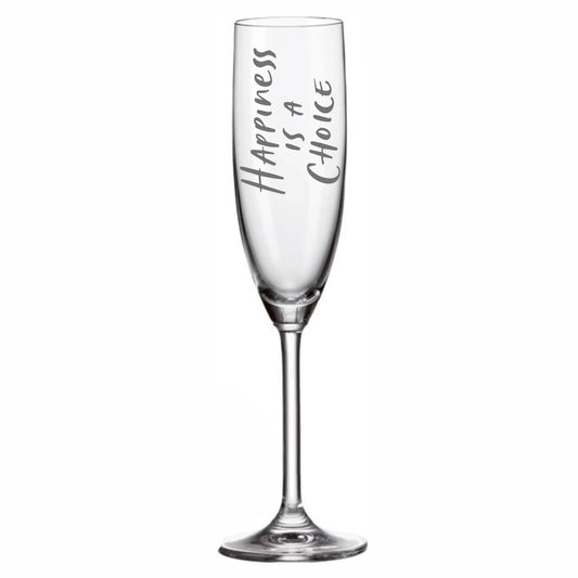 Sektglas graviert - Happiness is a Choice, weitere Produktansicht