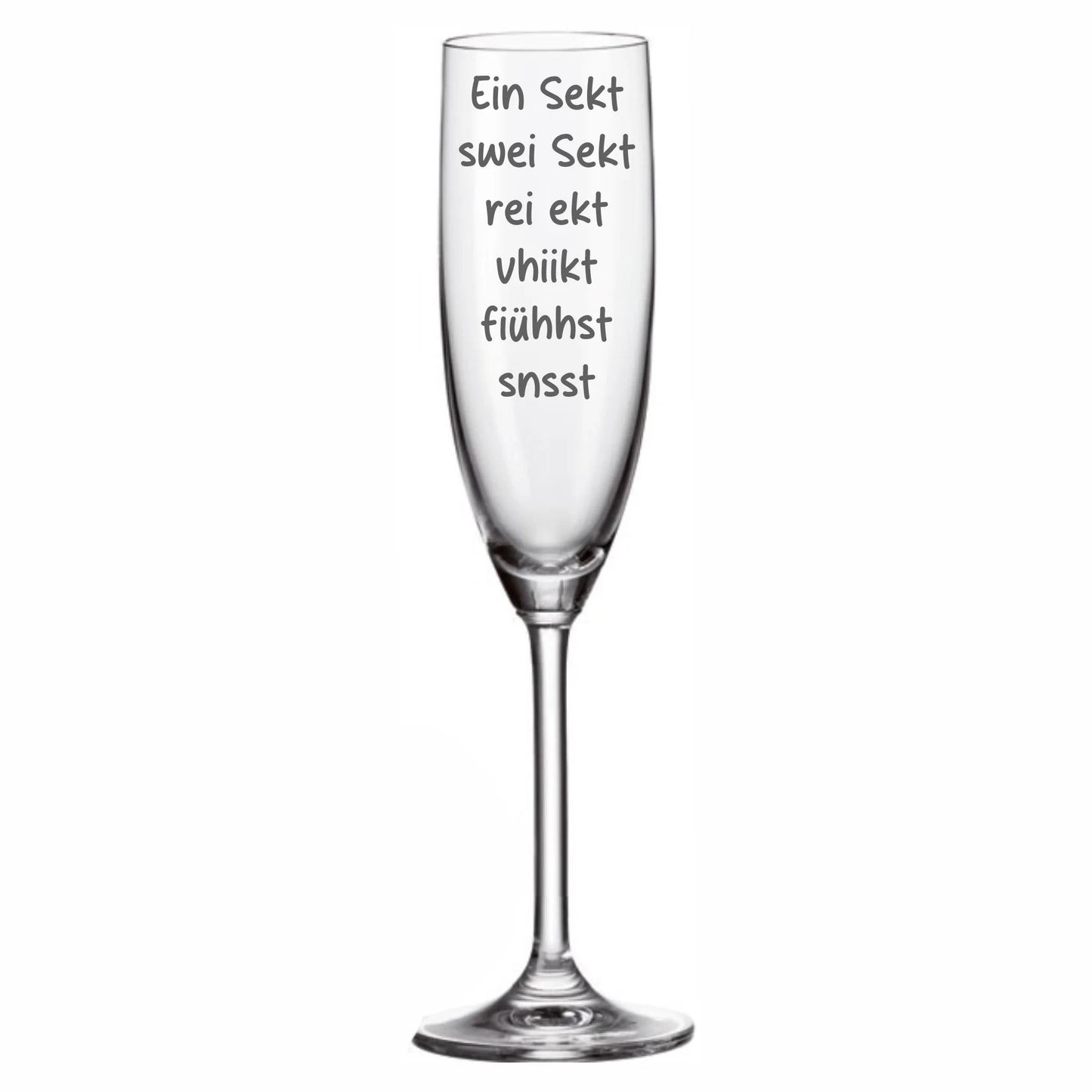 Sektglas graviert - Ein Sekt, swei Sekt...., weitere Produktansicht