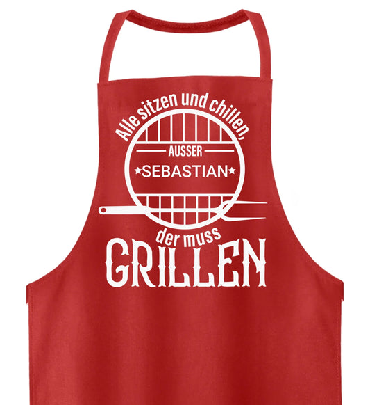 Grillschürze personalisierbar - grillen