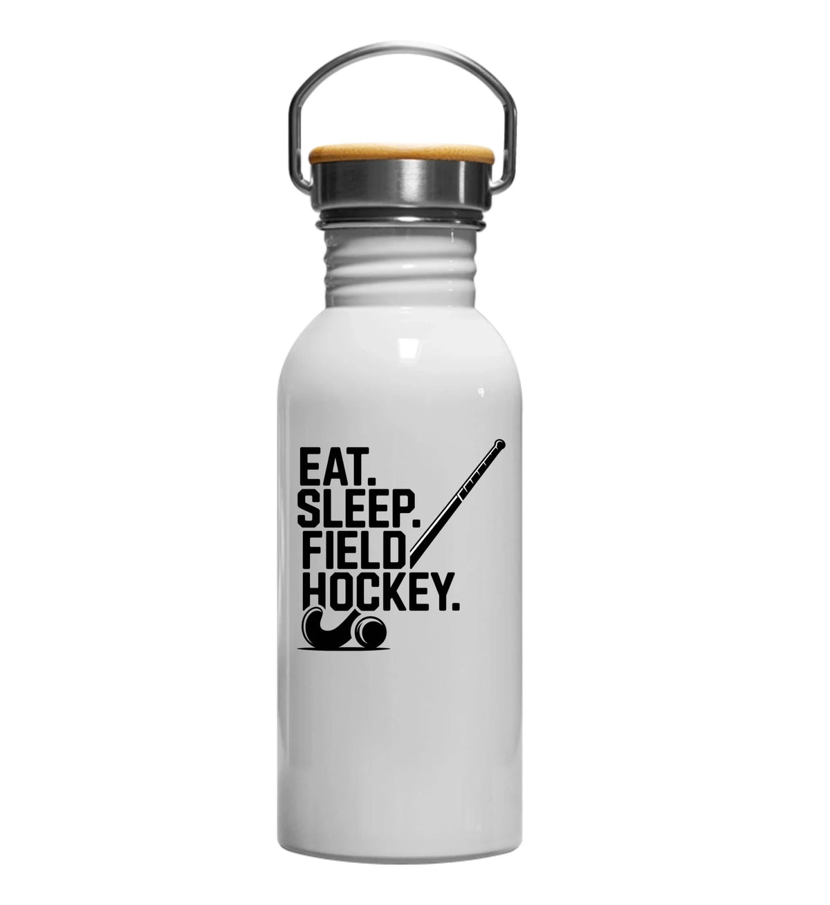 Edelstahl Trinkflasche - eat. sleep. field hockey.
