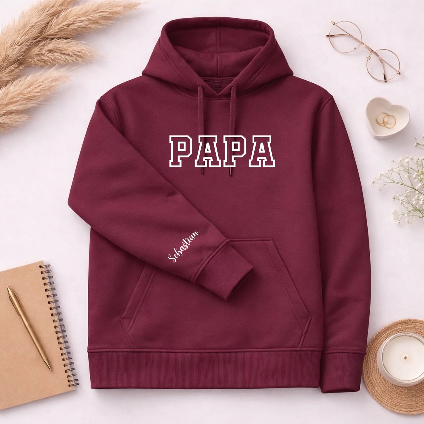 FamilySurprise-Hoodie-bordeuax-ärmel