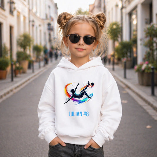 FamilySurprise-Kinder-Hoodie-vorne-mädchen-weiß