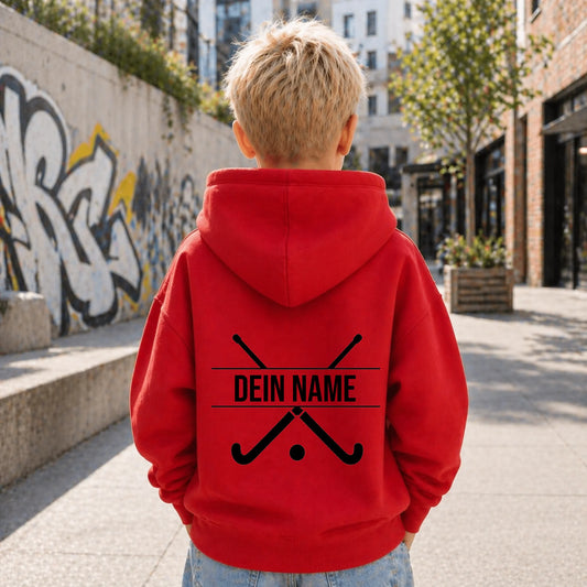 FamilySurprise-Kinderhoodie- junge-hinten-rot