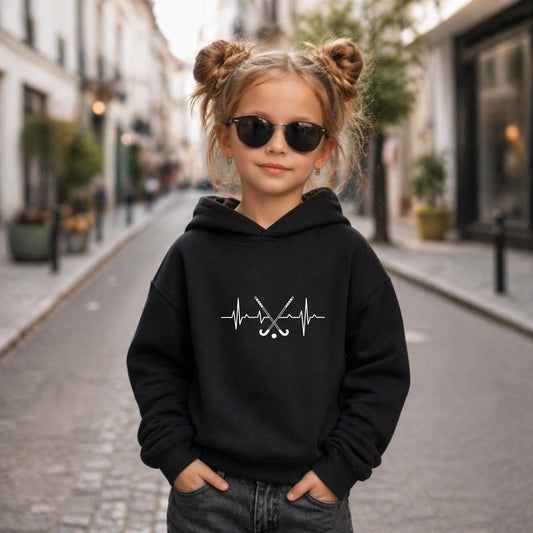 FamilySurprise-Kinder-Hoodie-vorne-mädchen-schwarz