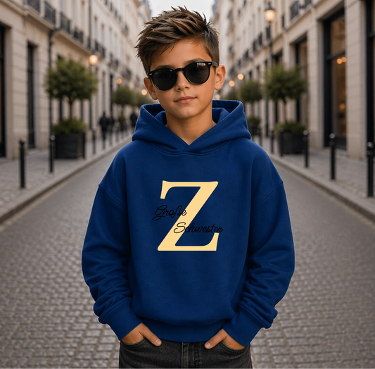 FamilySurprise-Kinder-Hoodie-vorne-junge-blau