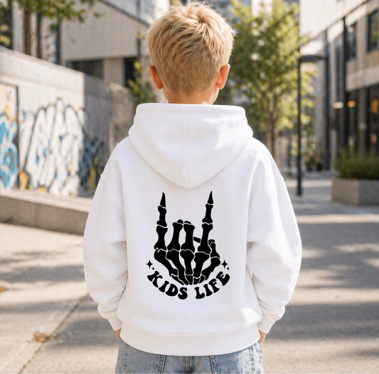FamilySurprise-Kinderhoodie- junge-hinten-weiß