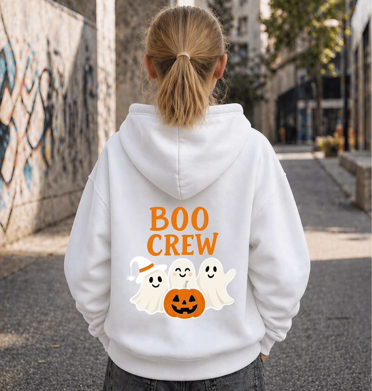 FamilySurprise-Kinderhoodie- mädchen-hinten-weiss
