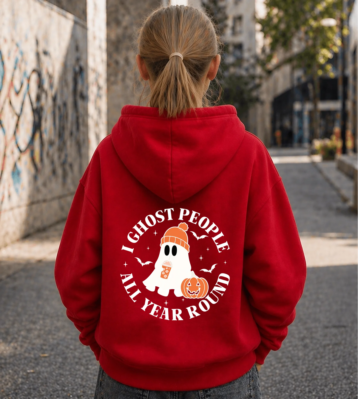 FamilySurprise-Kinderhoodie- mädchen-hinten-rot