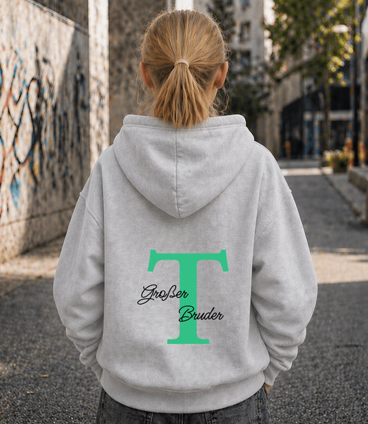FamilySurprise-Kinderhoodie- mädchen-hinten-grau