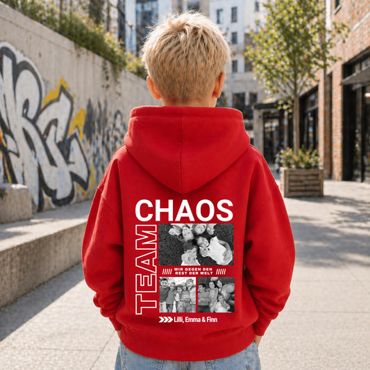 FamilySurprise-Kinderhoodie- junge-hinten-rot
