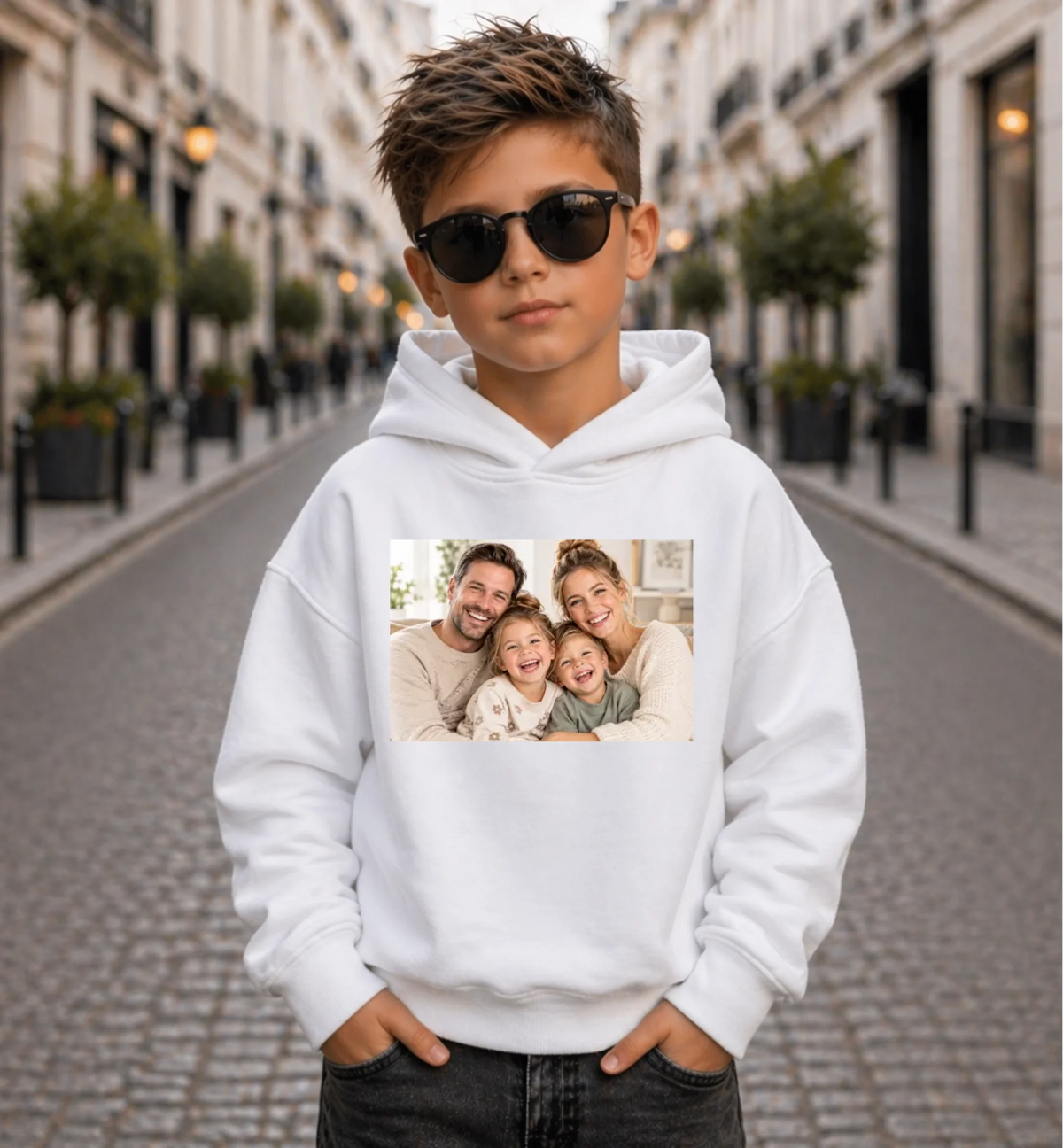 FamilySurprise-Kinder-Hoodie-vorne-junge-weiß