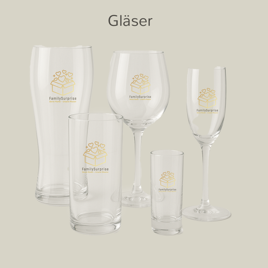 Gläser - Preise auf Anfrage mit hochwertigem Druck