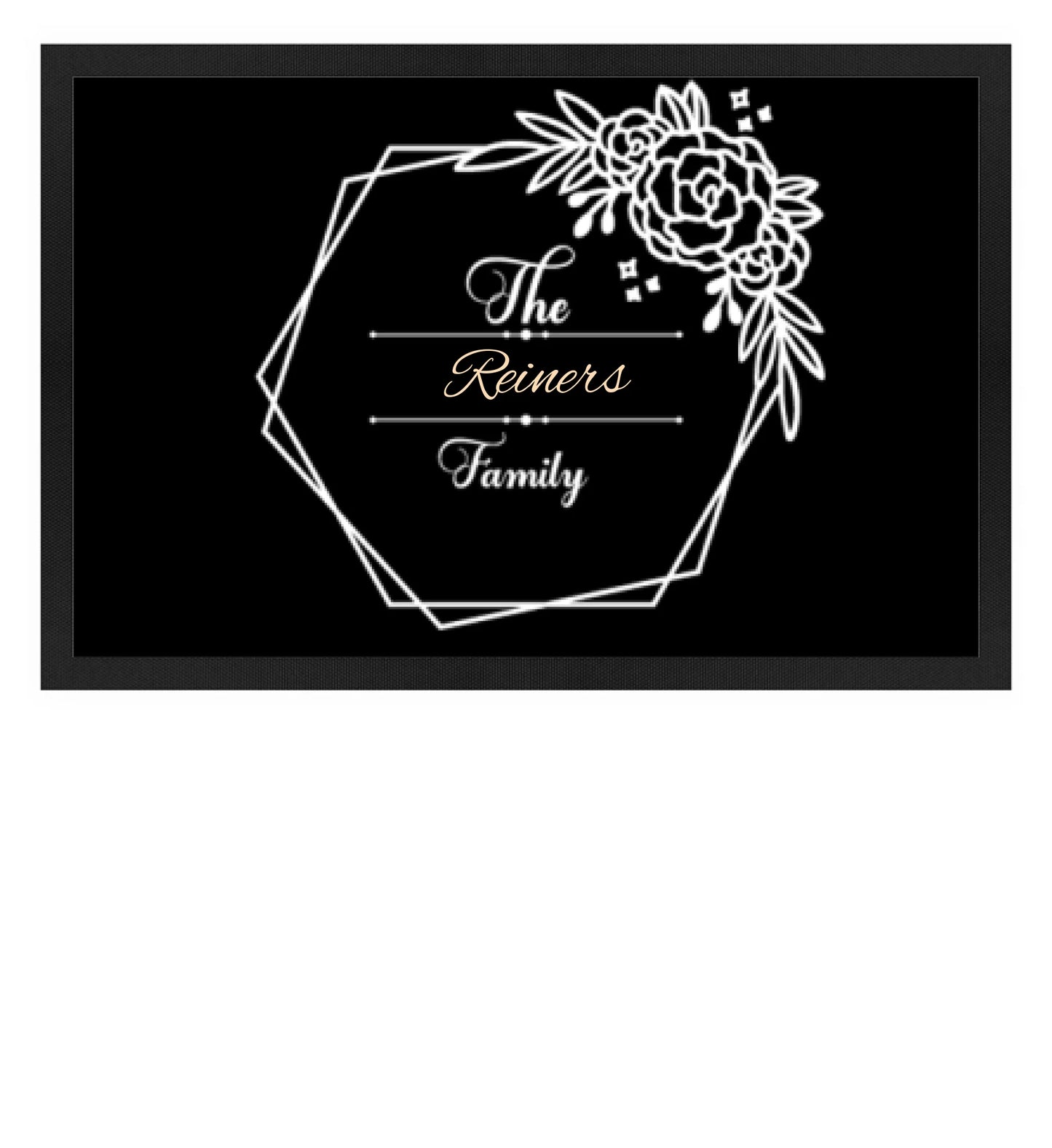 Fußmatte personalisierbar - Monogram rund