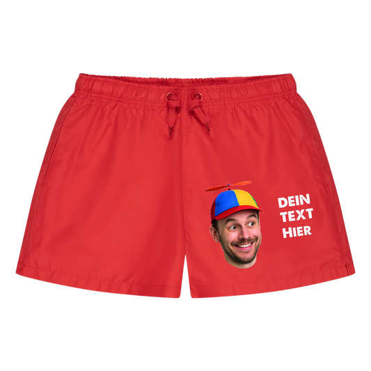Badehose personalisierbar - Dein Foto + Wunschtext
