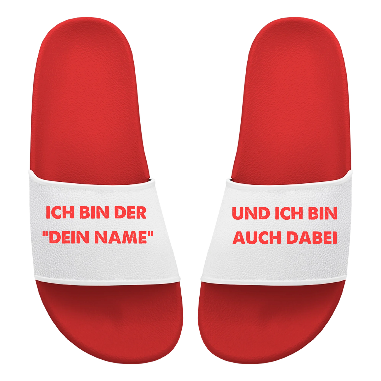 Badelatschen Unisex personalisierbar - Ich bin auch dabei