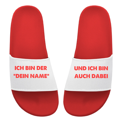 Badelatschen Unisex personalisierbar - Ich bin auch dabei