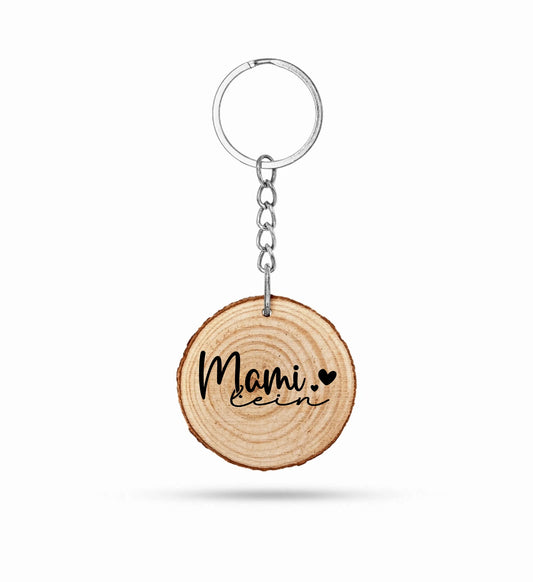 Schlüsselanhänger Holz rund Motivauswahl - Mama