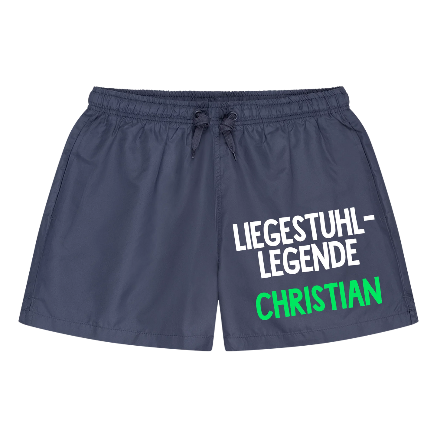 Badehose personalisierbar - Liegestuhl-Legende