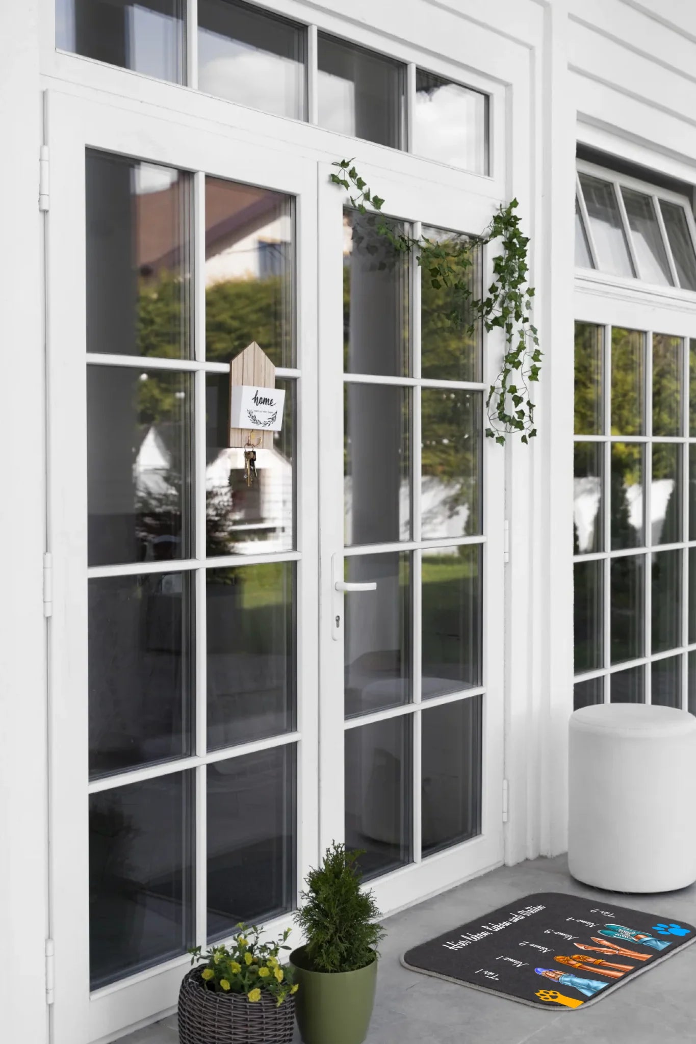 decorated-front-door-with-plant