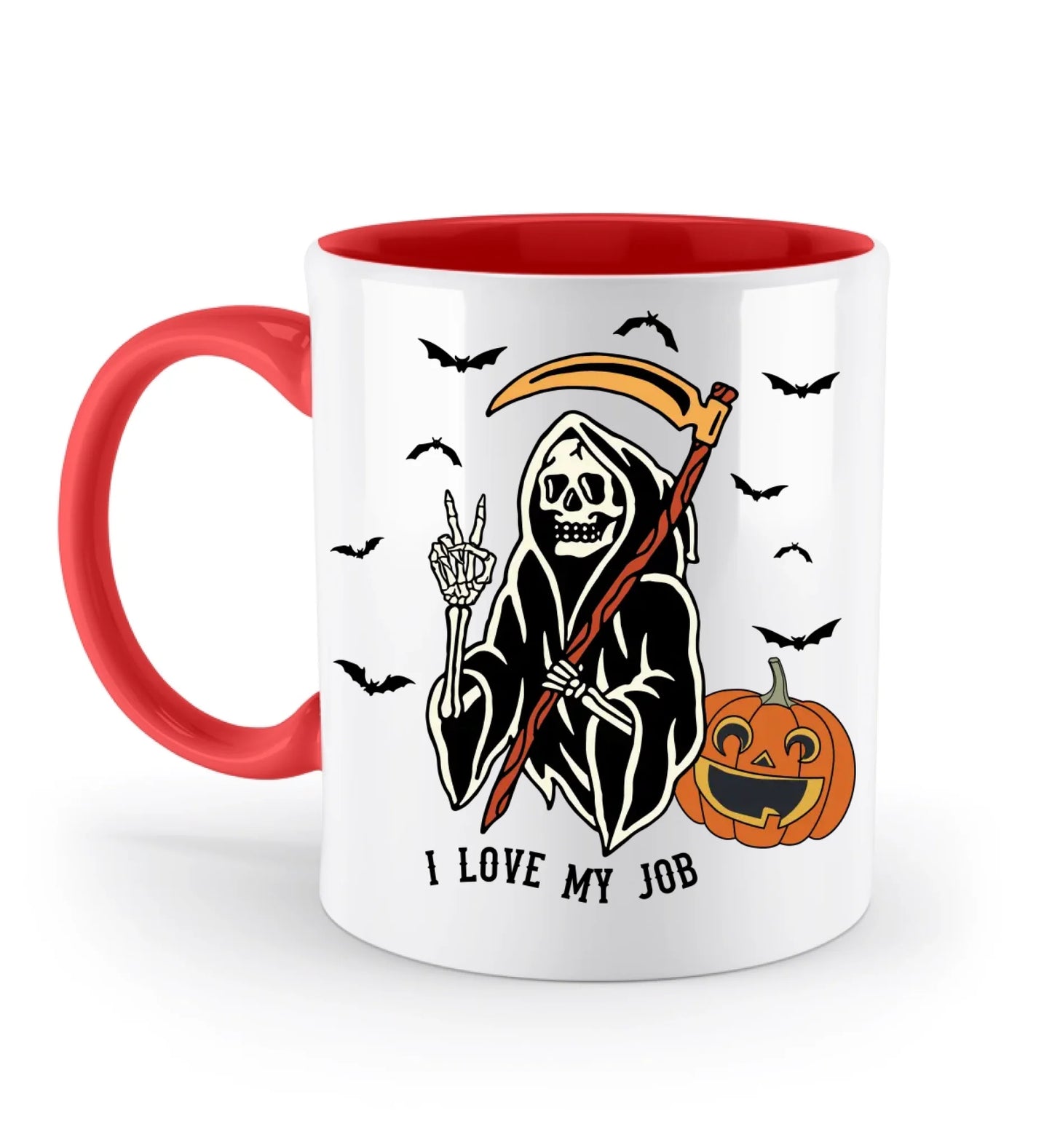 Tasse versch. Varianten - Halloween i love my job