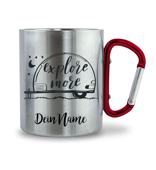 Karabiner-Tasse  personalisierbar - explore more