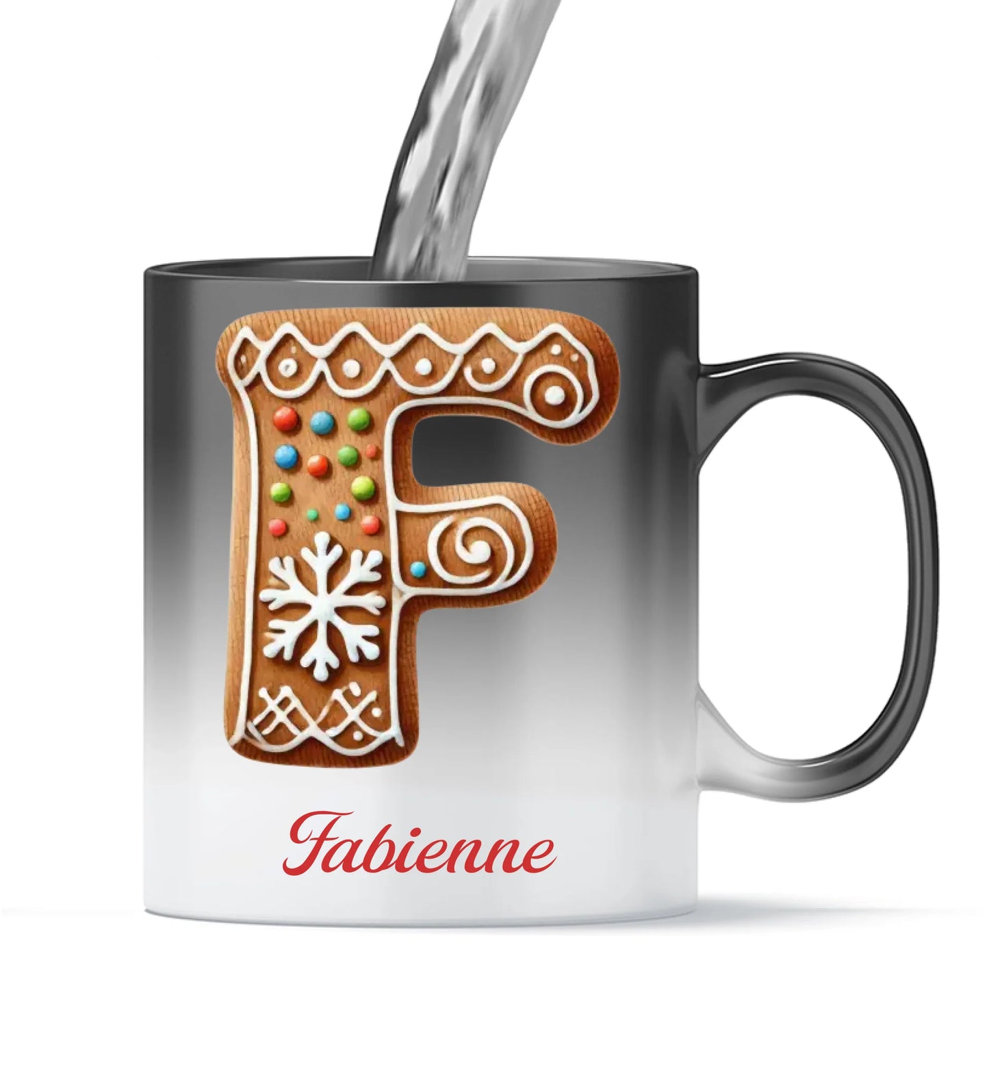 Tasse personalisierbar versch. Buchstaben - Lebkuchenbuchstabe