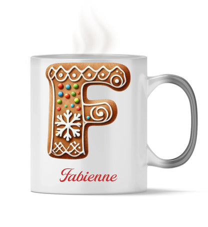 Tasse personalisierbar versch. Buchstaben - Lebkuchenbuchstabe
