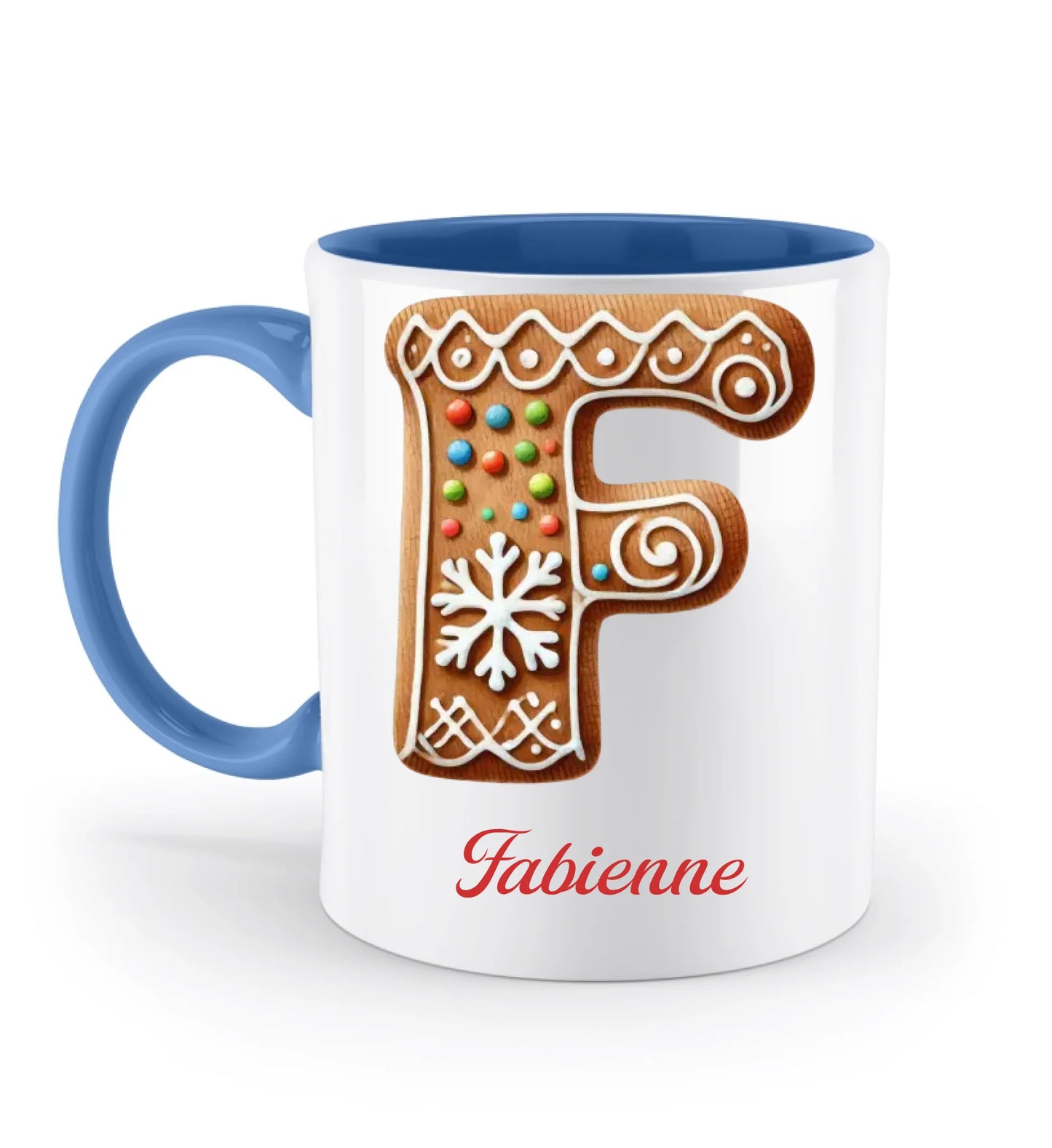 Tasse personalisierbar versch. Buchstaben - Lebkuchenbuchstabe