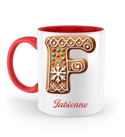 Tasse personalisierbar versch. Buchstaben - Lebkuchenbuchstabe