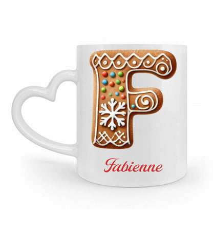 Tasse personalisierbar versch. Buchstaben - Lebkuchenbuchstabe