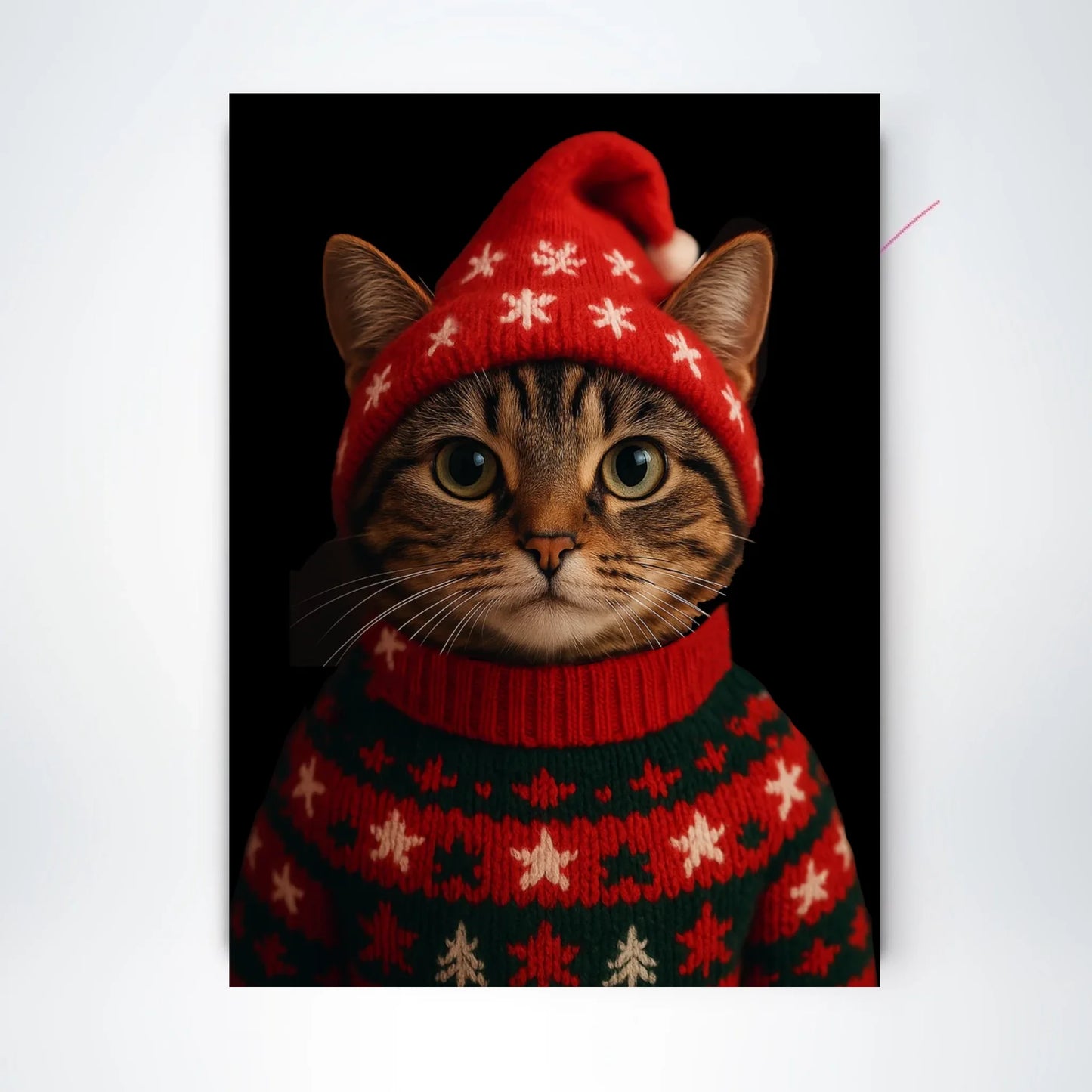 Poster personalisierbar - Weihnachtskatze